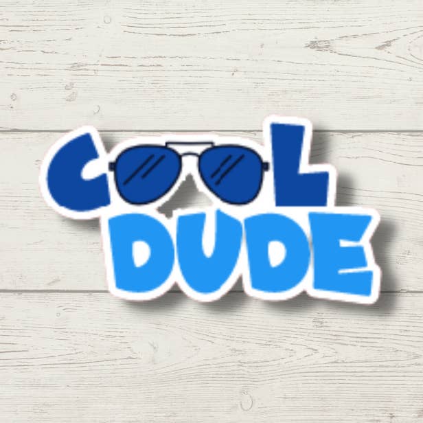 Cool Dude Sticker for wholesale by WJMay Designs