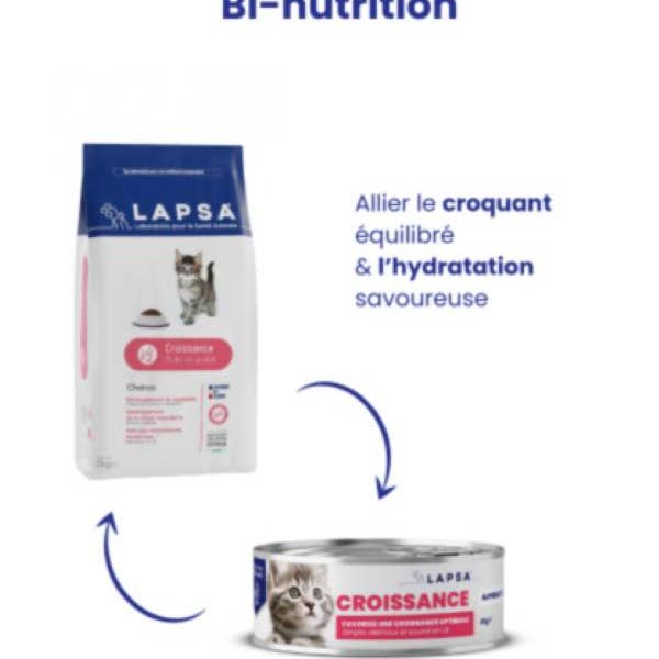 LAPSA – Großhandel Tiernahrung – Katze – Lapsa - Kätzchen-Wachstumsmousse - Huhn - 24x85g5