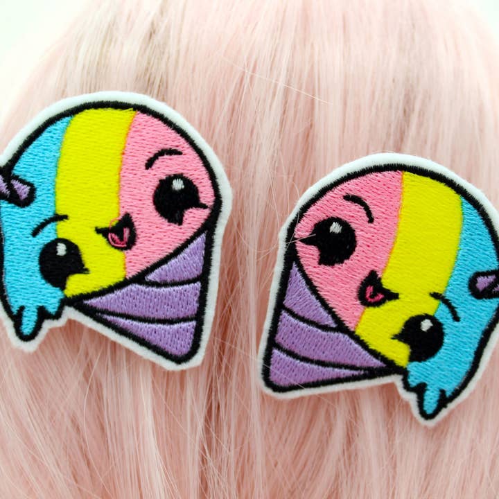 Conjunto de Pinzas para el Cabello de Cono de Nieve Kawaii Accesorios de Verano para el Cabello para venta al por mayor de Kawaii Hair Candy