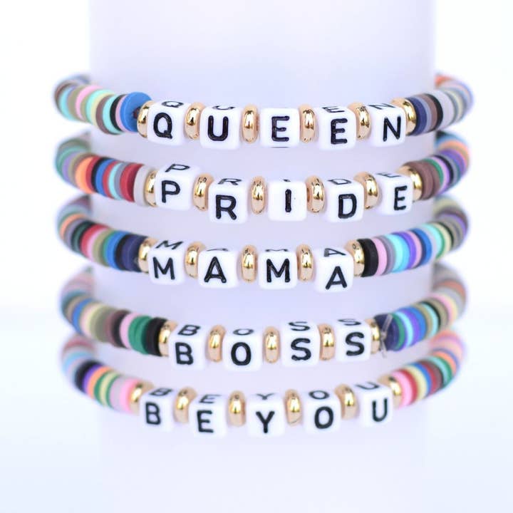 Two and Crew - Wholesale Beaded Bracelet - CUSTOM jewelry Sports TEAM letter personalized bracelet