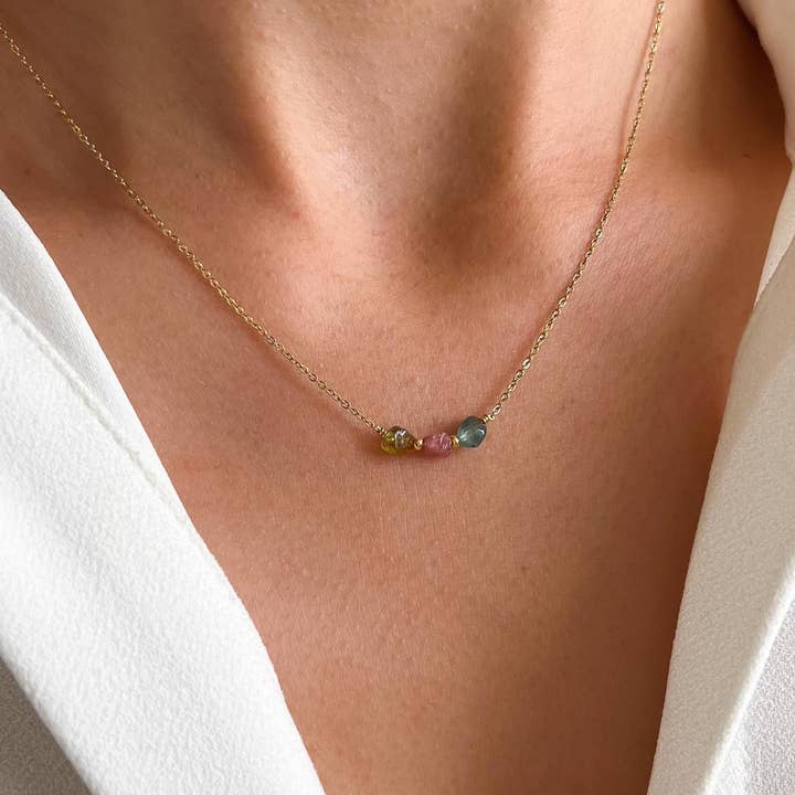 Collier tourmaline pierre naturelle pour la vente par Victoire Collection