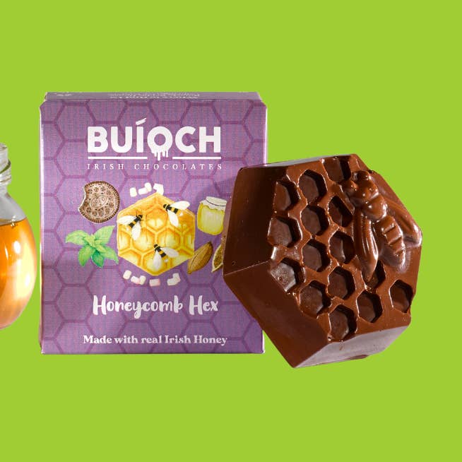 BuÃoch Irish Chocolates - Wholesale Chocolate - Orange Honeycomb Hex - Dark Chocolate0