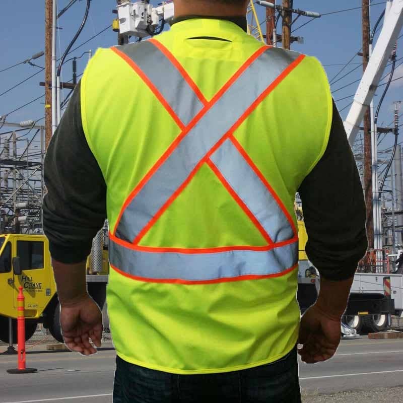 3C Products - Wholesale Safety Vest - Unisex - SV4550 Safety Vest Class 2 Compliant With X-back Neon Green1