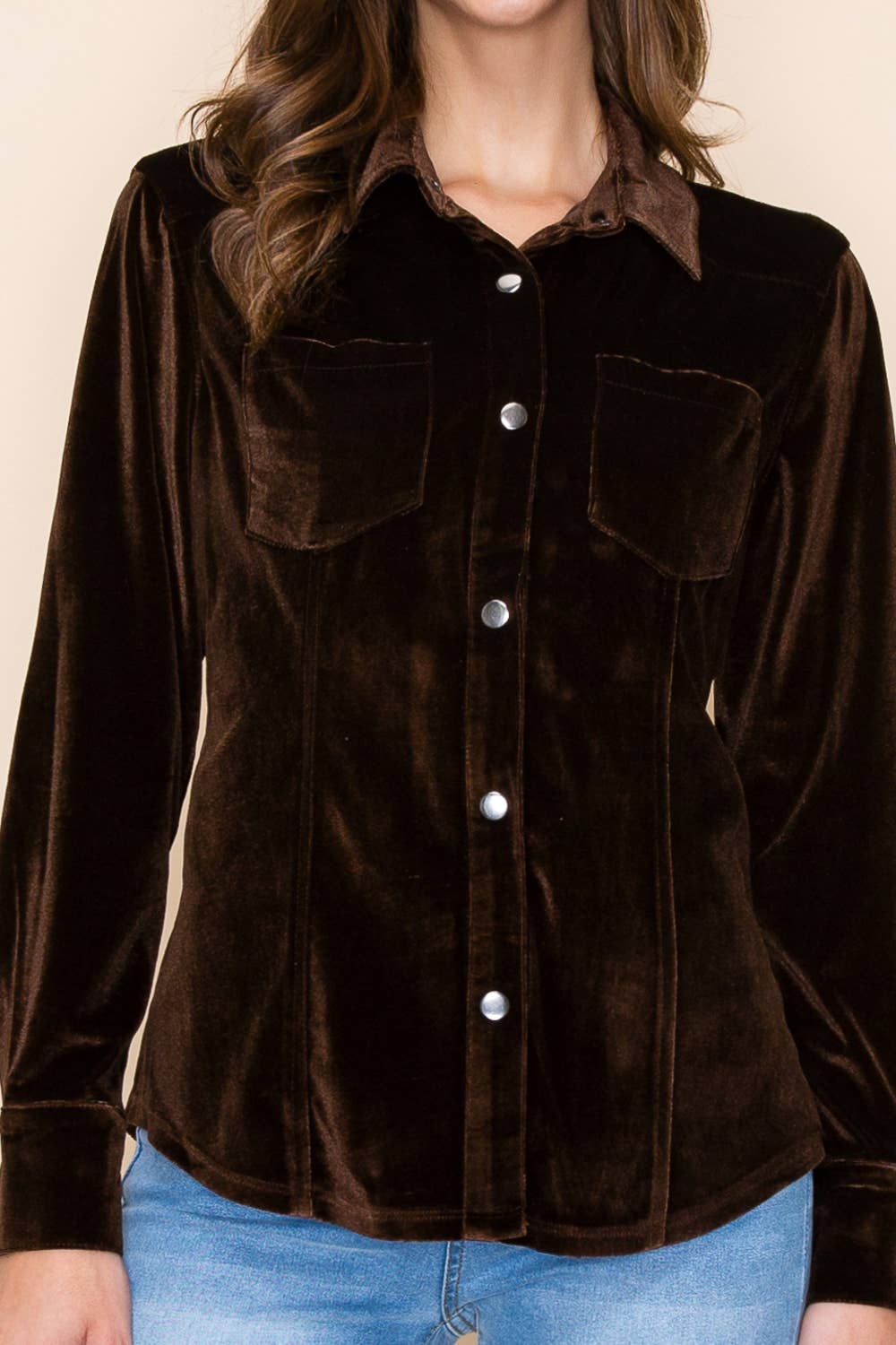 W.A.Y. --Wonderful And Young - Wholesale Shirt - Women's - W.A.Y VELVET SHIRT23