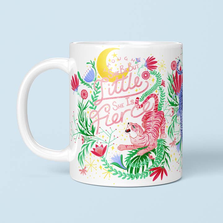 Fawn & Thistle Ltd (US Duties Paid) - Wholesale Coffee Mug - She is Fierce Tiger Mug | Shakespeare Quote Mug | Literary0