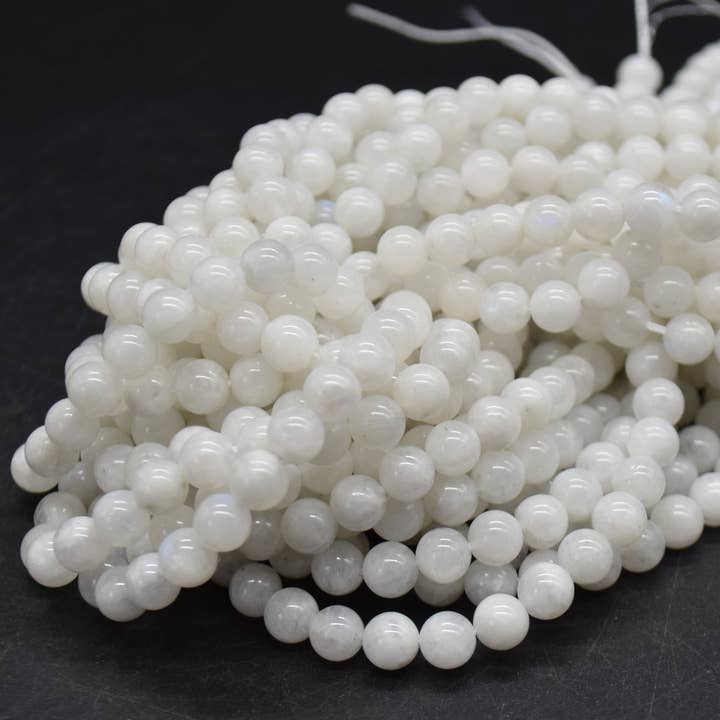 Oriental Direct Craft Supplies - Wholesale Beads - Grade A Natural Rainbow Moonstone Round Beads1