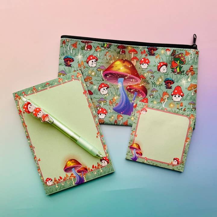 Mini Mushroom Village Stationery Set for wholesale by One Stop Dragon Shop