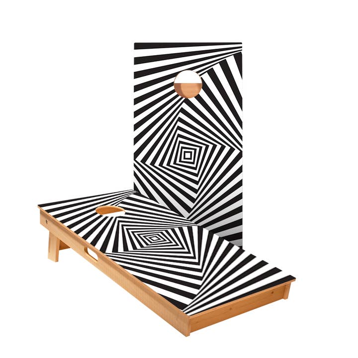 Cube Optical Illusion Star Cornhole Boards for wholesale by American Cornhole Association