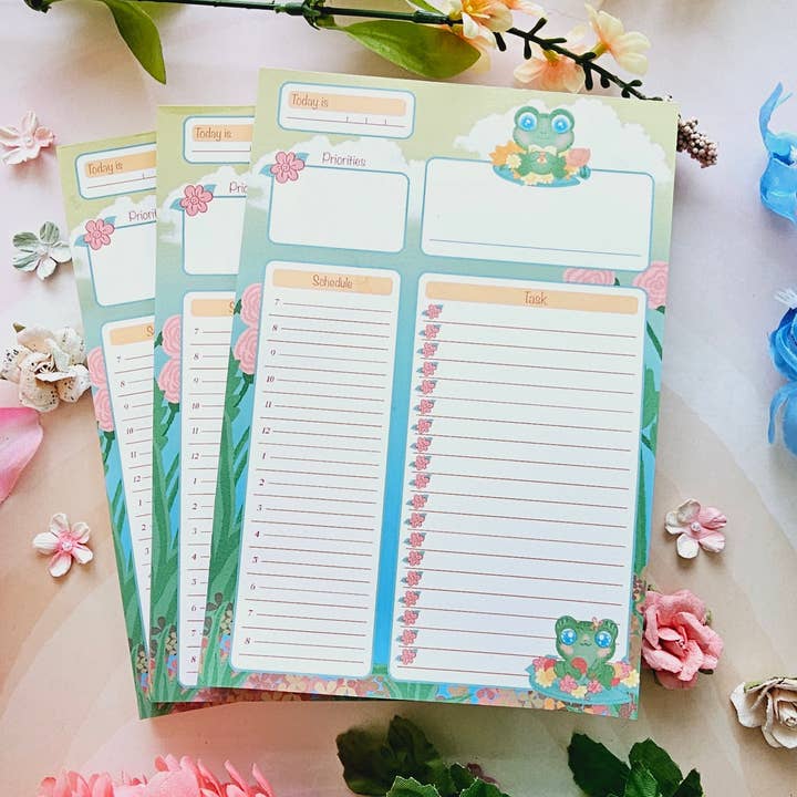 Enchanted Pond Daily Planner Pad for wholesale by Jennyray illustrations