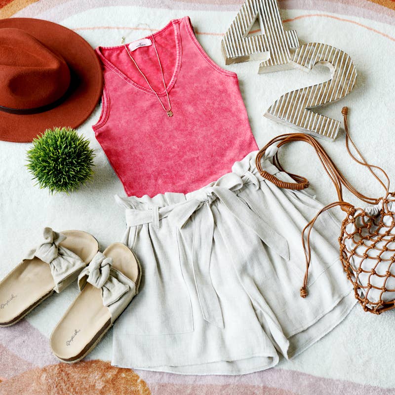 42POPS – Bodysuit - Mulher por atacado – Body de algodão lavado com fechamento em botões de pressão50