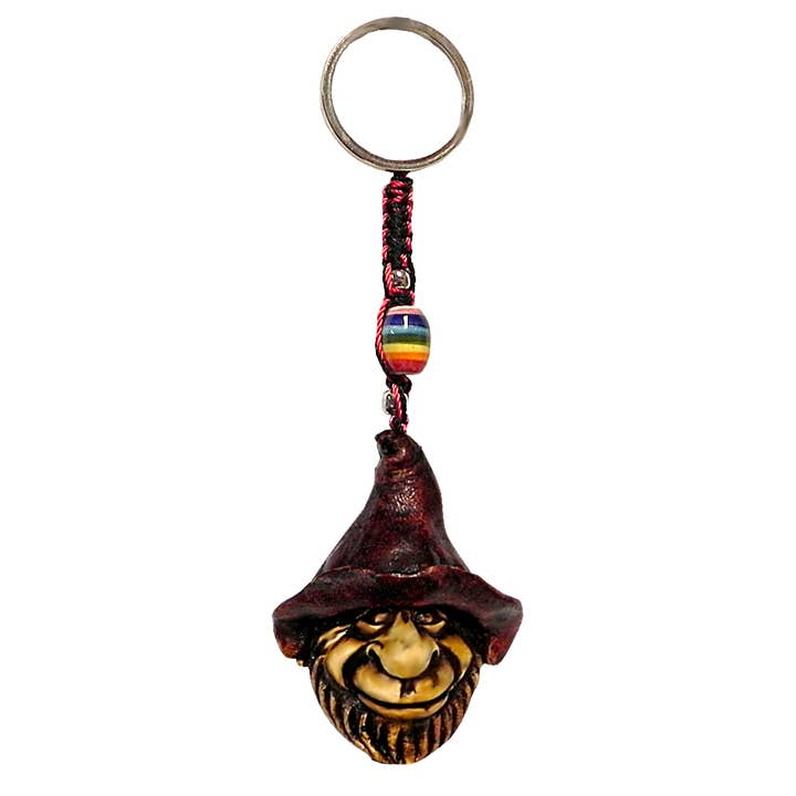 Pichincha - Wholesale Keychain - Unisex - Gnome Head Enchanted Forest Durepox Resin Figurine Keychain