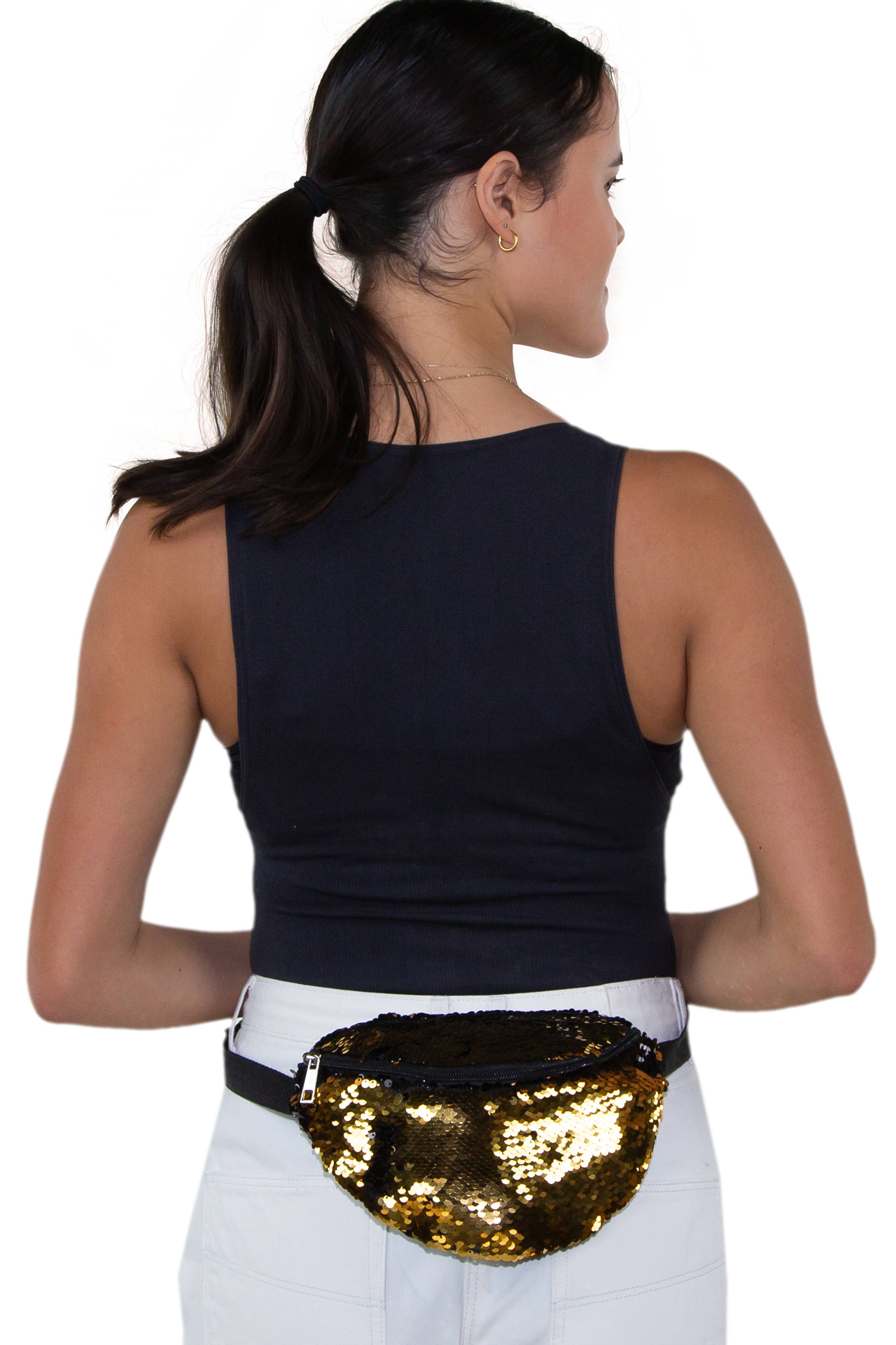 COMECO INC - Vendita all'ingrosso Marsupio - Donna - Marsupio con paillettes - Con cinturino in vita regolabile7