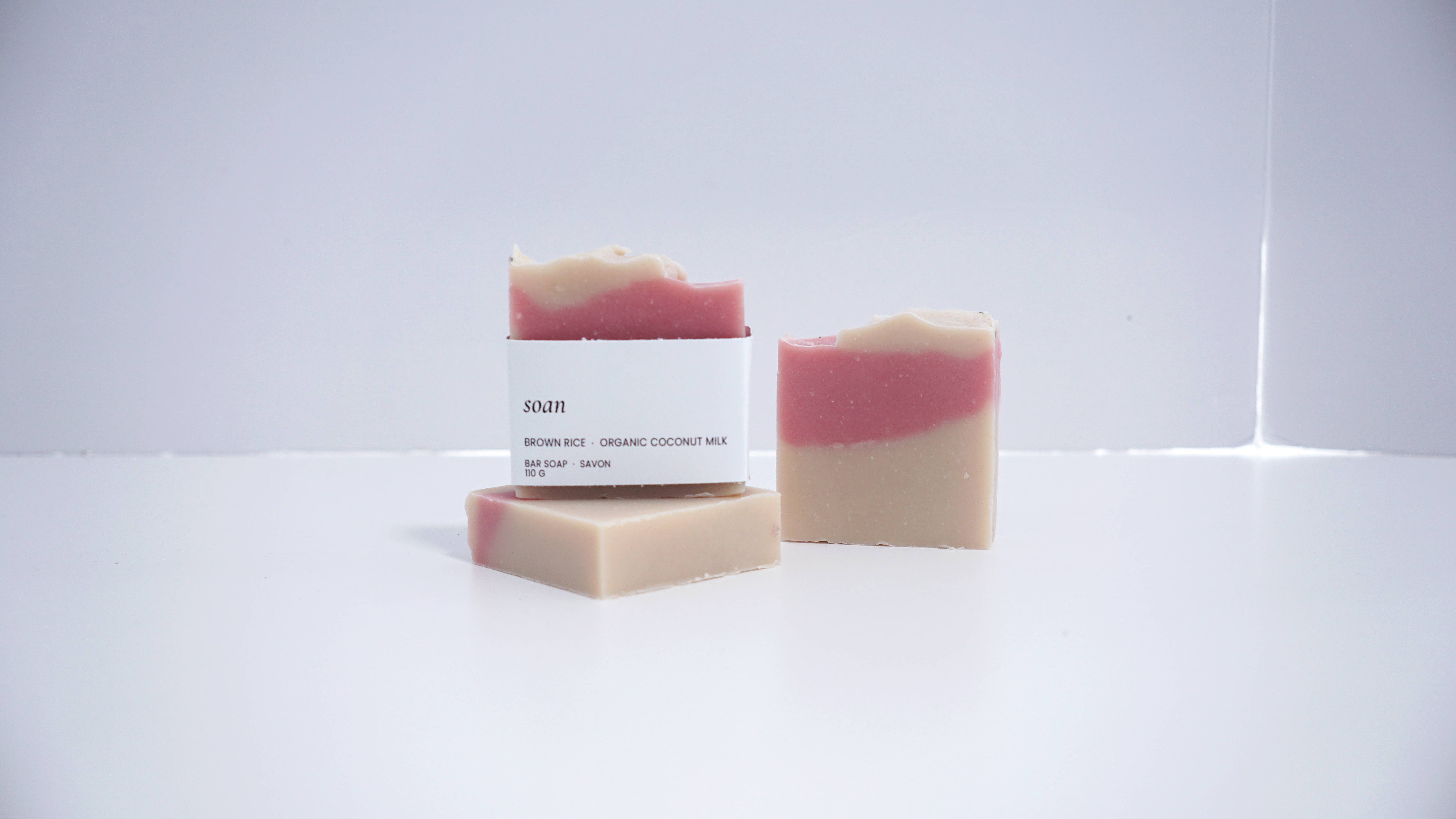 soan - Vente Pains de savon - Savon en barre – Lait de coco & Riz brun (Nourrissant)3