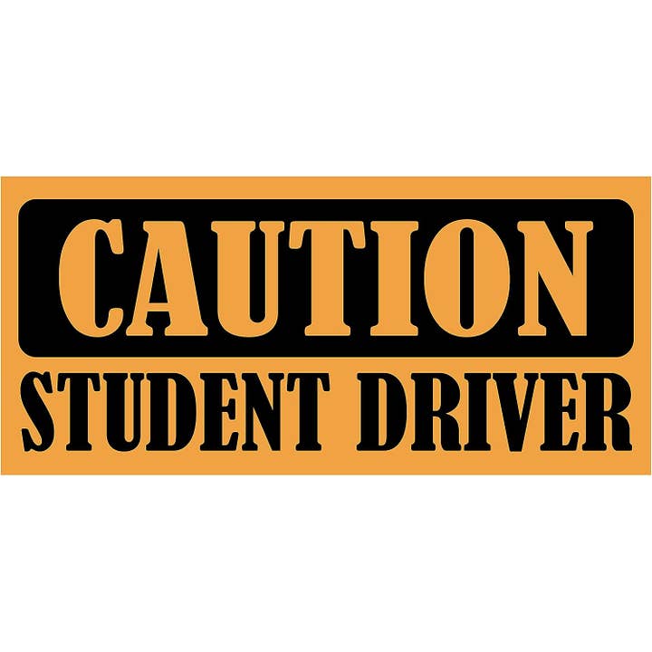 Caution Student Driver Bumper Magnet for wholesale by DCM Solutions