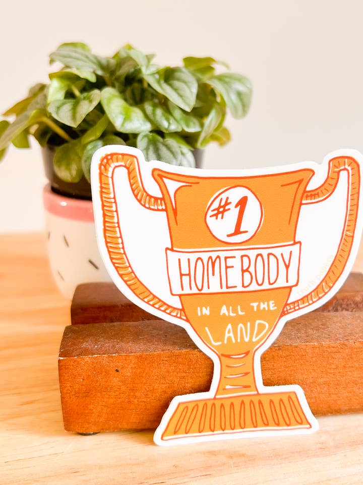 #1 Homebody Trophy-sticker voor wholesale door Truth Papers
