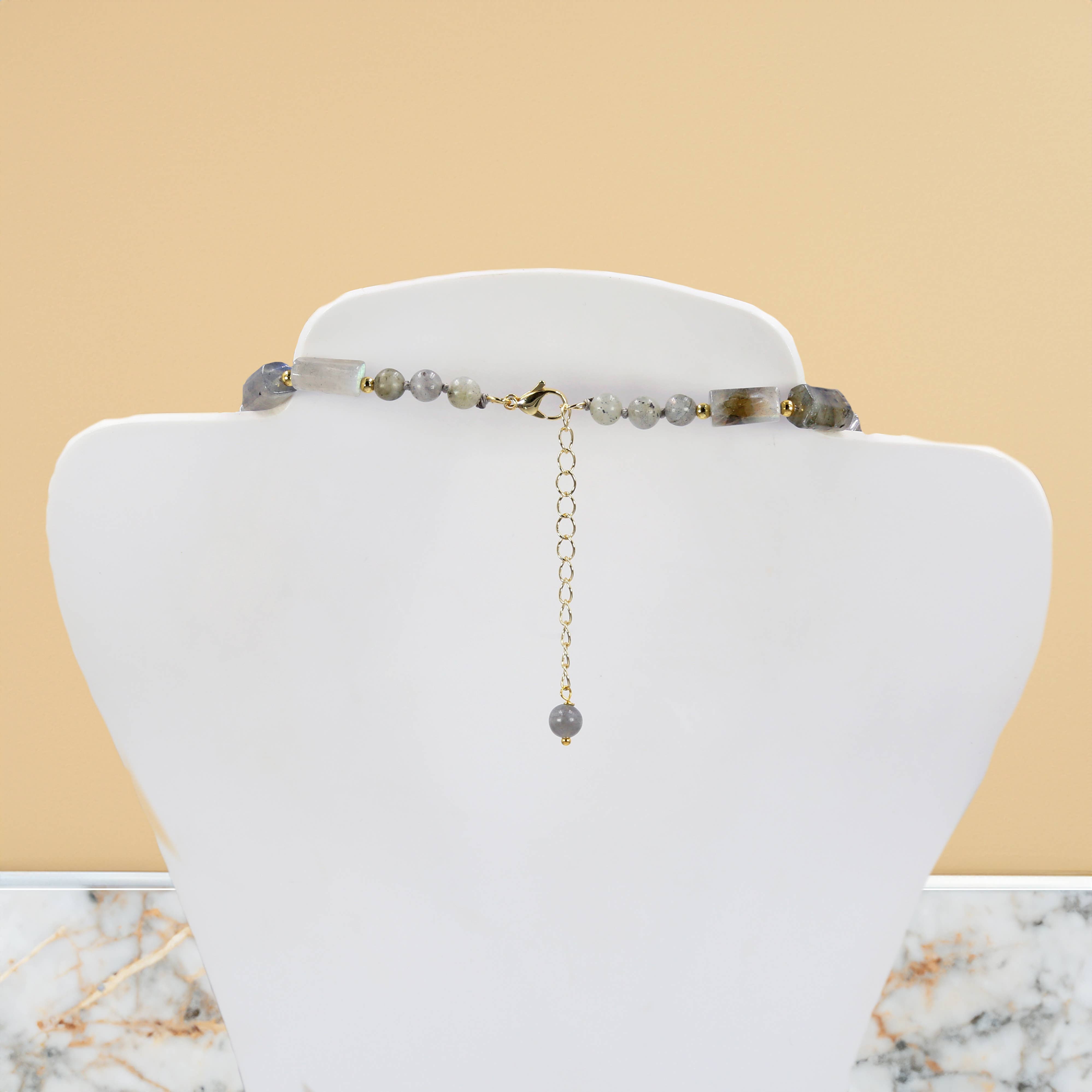 Wholesale Mystic Glow Labradorite Druzy Pendant Necklace for