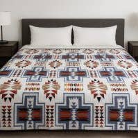 + Couverture King en Peluche Native Santa Fe – Réversible Gris2 pour la vente par Nativo