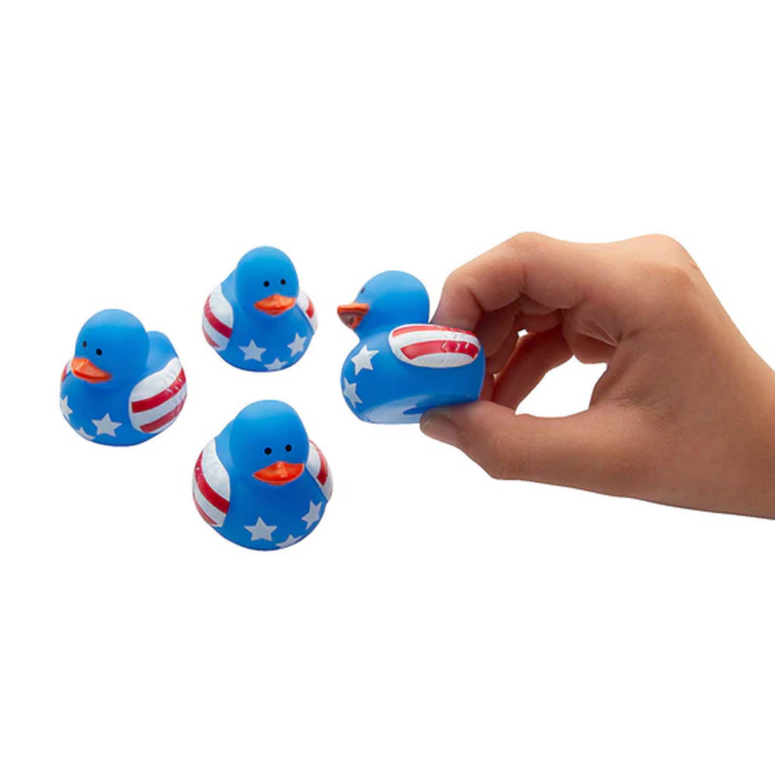 Toyarina - Wholesale Bath Toy - Baby - 1.5" Patriotic Rubber Ducklings – USA Flag Mini Ducks