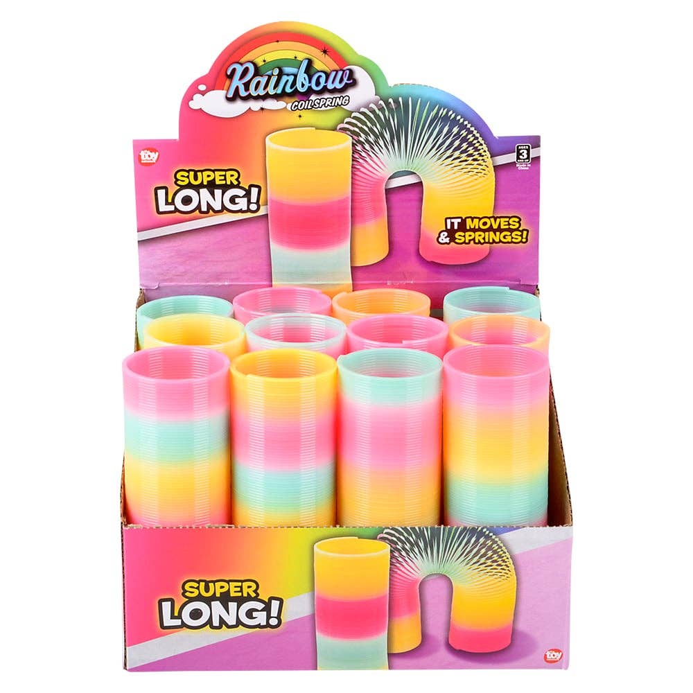 La Luna Bella - Toys - Wholesale Classic Toy - Kids - 6" SUPER LONG RAINBOW COIL SPRING LLB kids toys2