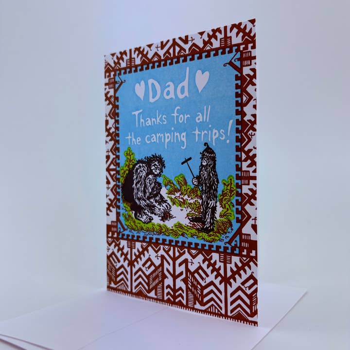 Old School Stationers - Wholesale Father's Day Card - Dad thanks for all the camping trips!