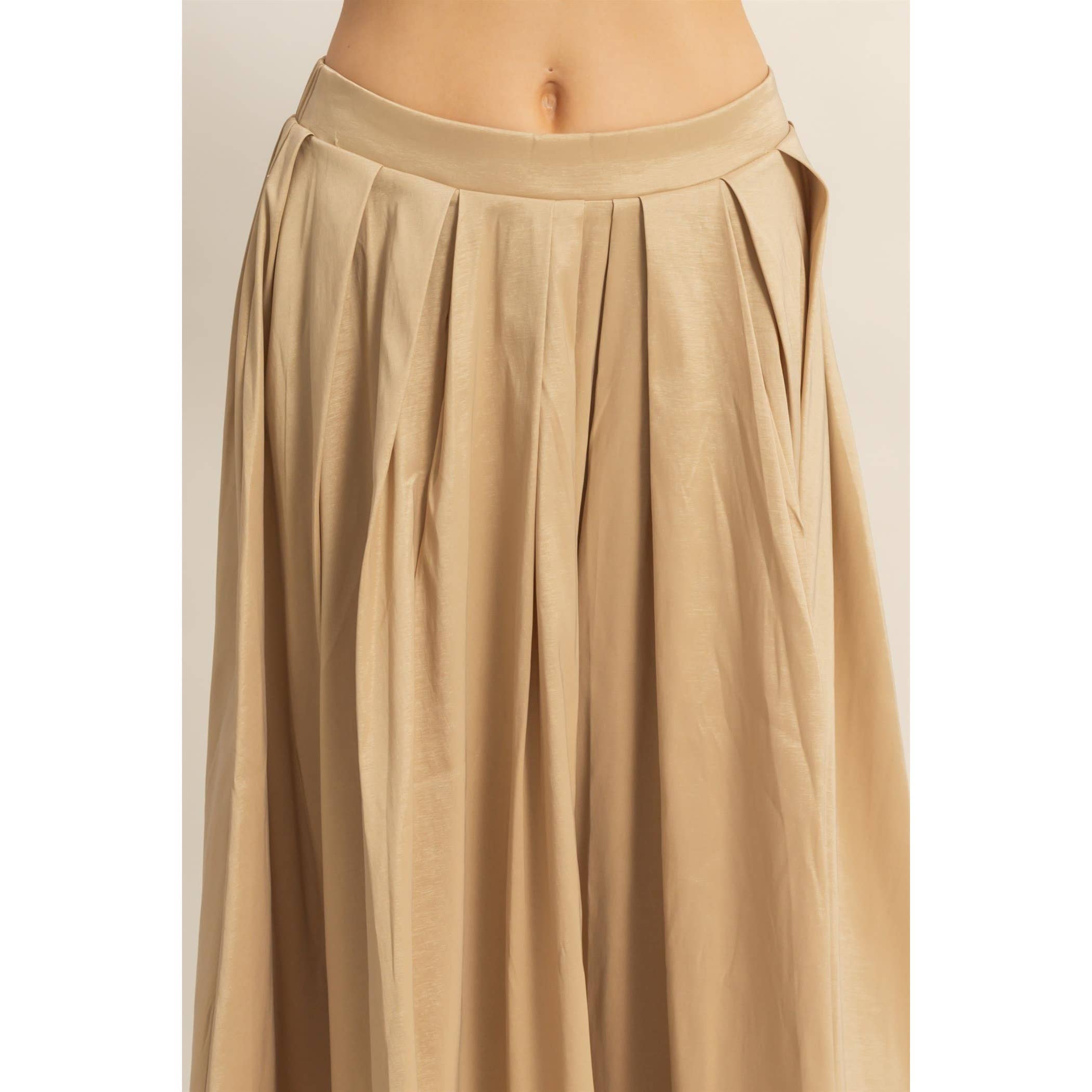 HYFVE - Vendita all'ingrosso Gonna - Donna - Gonna midi a pieghe classica a trapezio13