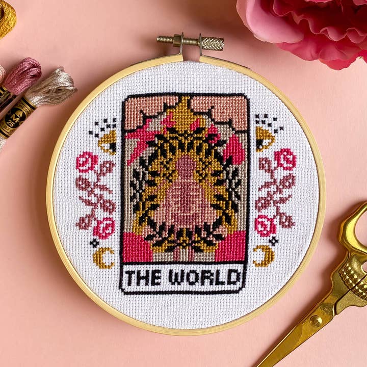 The World Tarot Card Cross Stitch Kit for wholesale by Innocent Bones