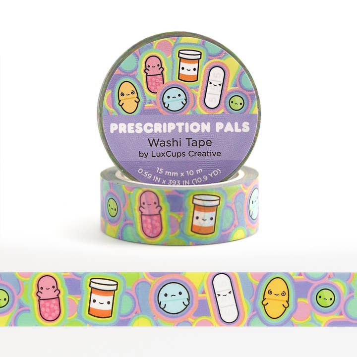 Prescription Pals Washi Tape for wholesale by LuxCups Creative