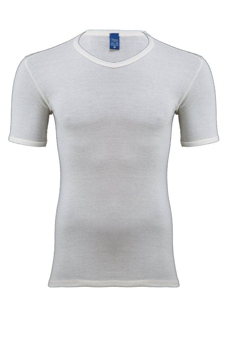 Madiva - Vente T-shirt – homme - Pull col en V manches mi-longues en laine et soie2