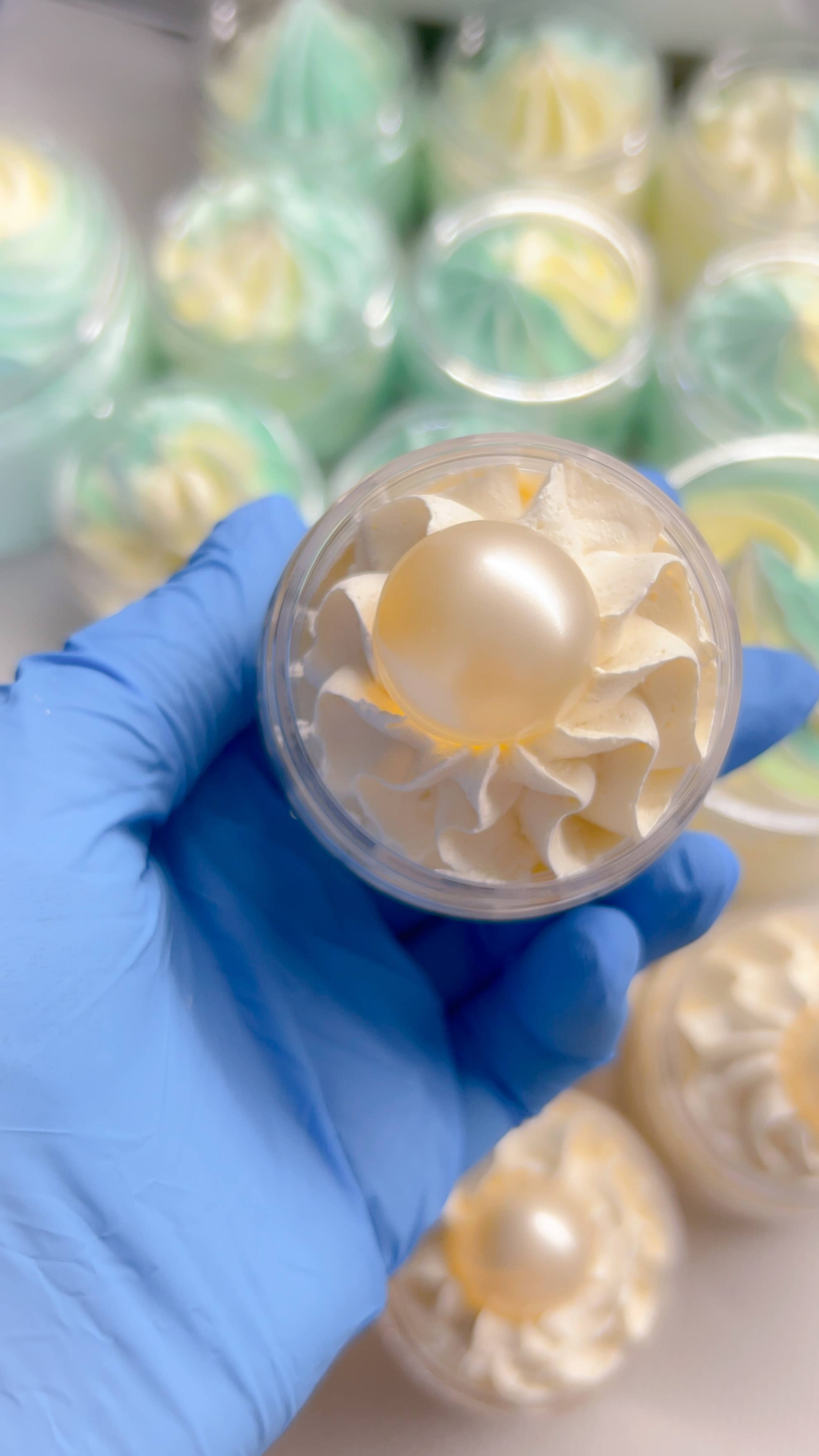 Eliza Soaps - Wholesale Whipped Soap - Vanilla Soap Whip Topped with Bath Oil Pearl - Eco Friendly2