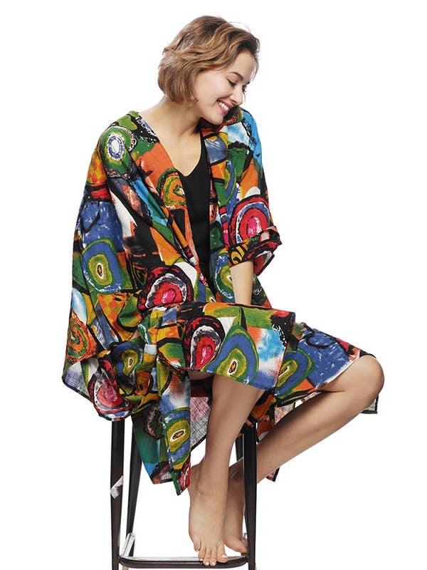 Suzie Q USA – wholesale Kimono – Women's – Abstract Print Kimono6