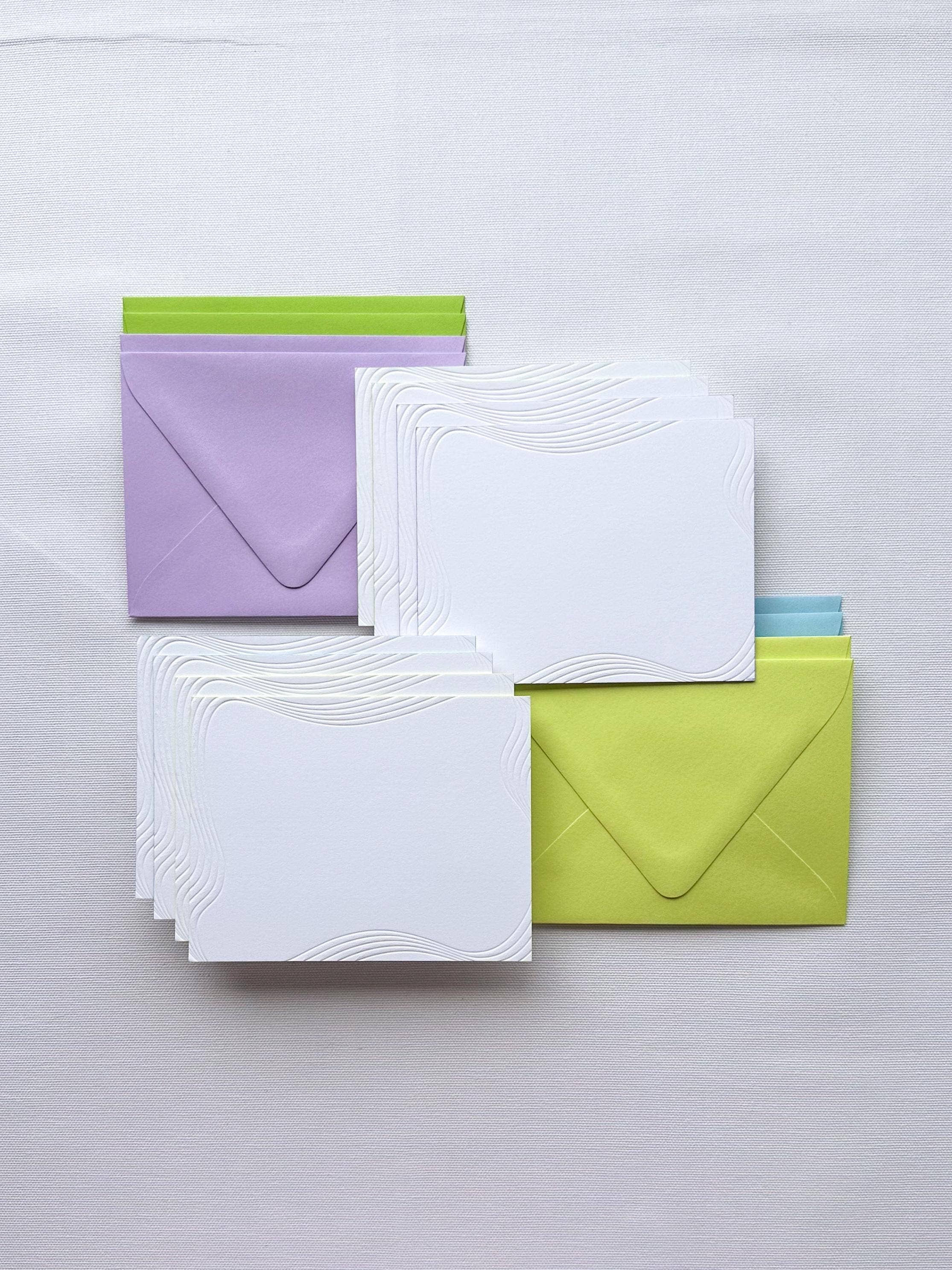 Neon Paper Goods - Wholesale Stationery/Notecard Set - Edge Painted + Letterpress Printed Notecards (Set of 8)2