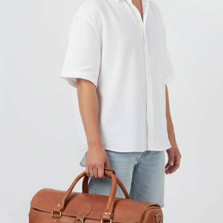 High crafty – wholesale Weekender bag – men's – Full Grain Leather Duffle Bag – Premium Vegetable Tanned Lea8