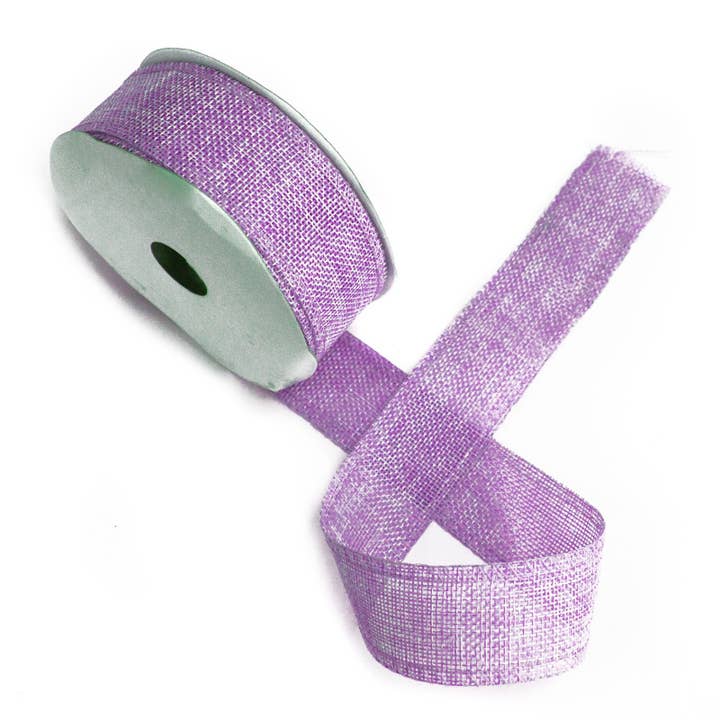 Natural Texture Ribbon 38mm x 20m - Lavender for wholesale by Agnes + Cat