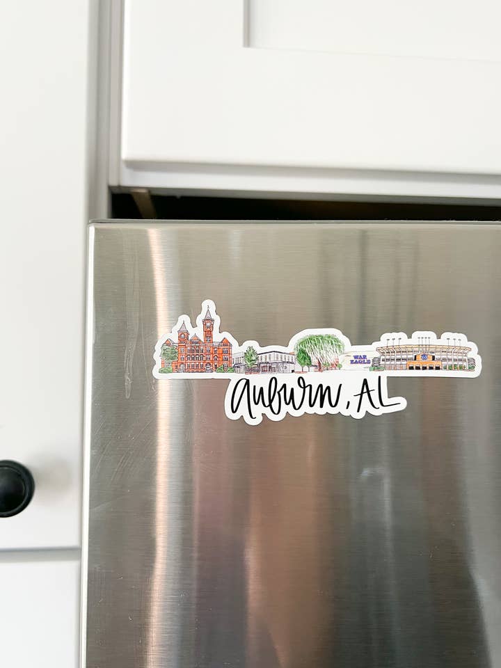 Magnete Skyline di Auburn, AL Alabama - Grande - 5x12 cm per la vendita all'ingrosso da parte di Thirteenwinks