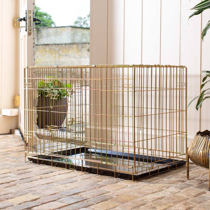 Lords and Labradors - Wholesale Pet Carrier - Cat/Dog - Heavy Duty Deluxe Dog Crate in Iridescent Gold
