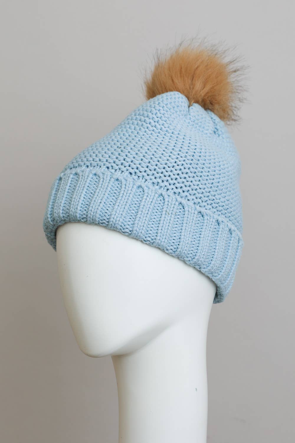 Leto Accessories - Vente Bonnet – femme - Bonnet en maille épaisse avec doublure en fausse sherpa et pompon6