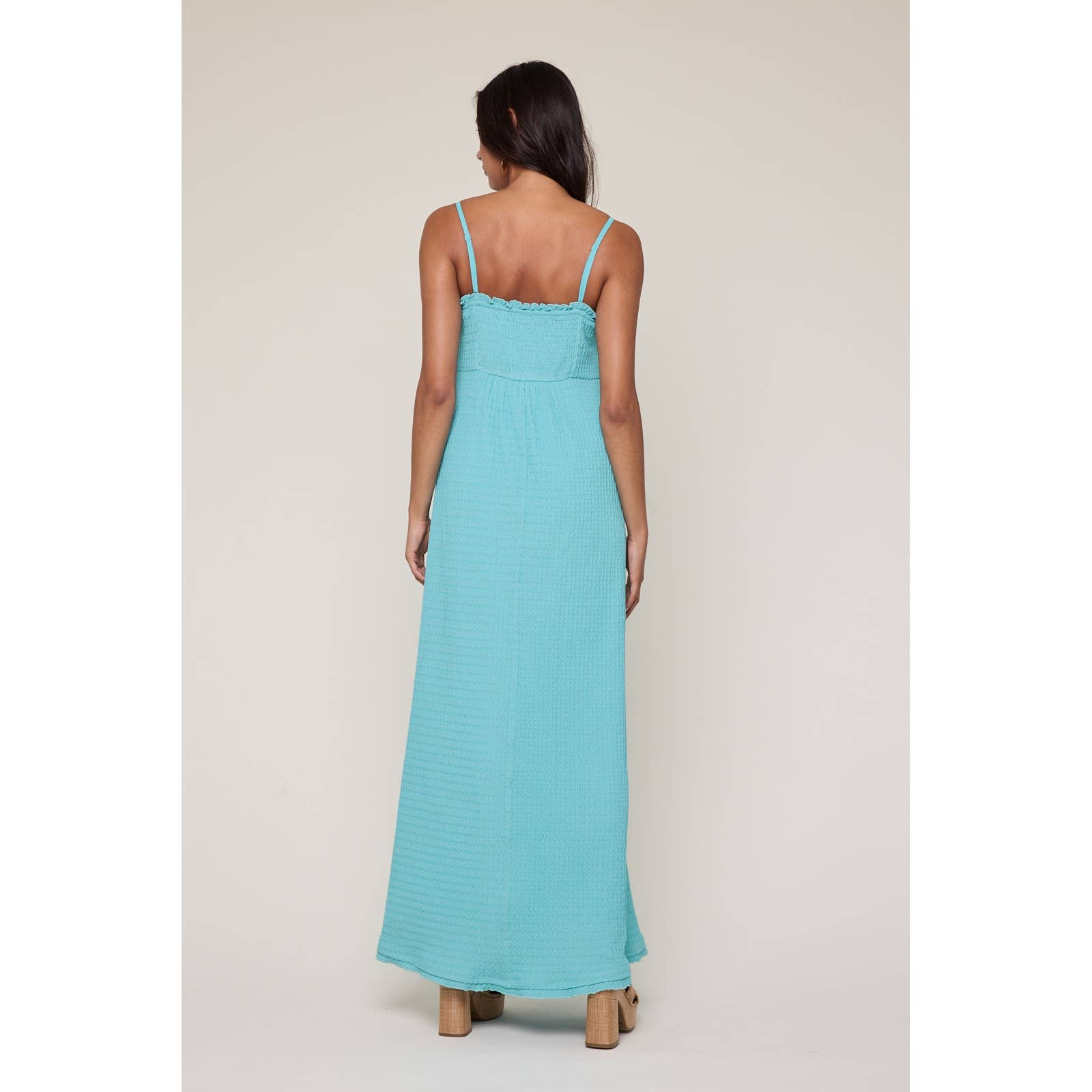Wishlist Apparel - Wholesale Dress - Women's - TEXTURED TIE-FRONT MAXI DRESS / WL25-117126