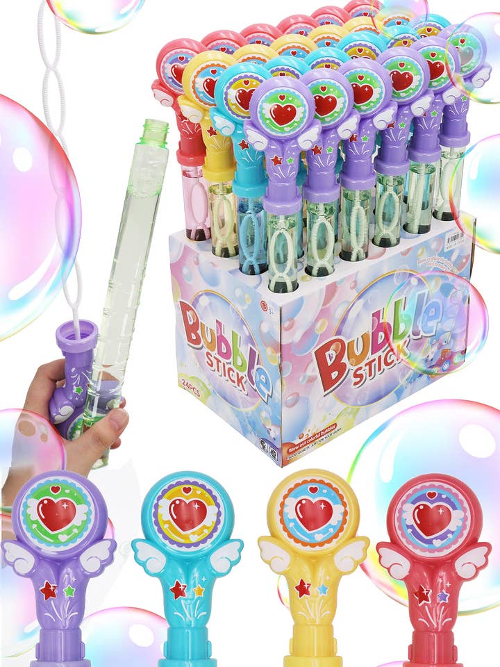 Magic Girl 5-hole Bubble Stick Wand - 24 Pcs for wholesale by Cap Zone