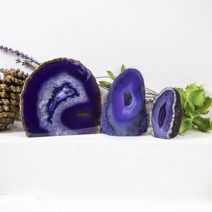 Rock Paradise - Wholesale Spiritual Stone/Crystal - Crystal Agate Half Geode Druzy Extra Quality Cut Base Geodes4