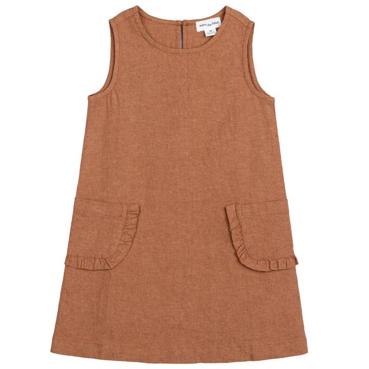 Linne Blend Slub Weave Ärmlös Klänning för wholesale av Miles the Label