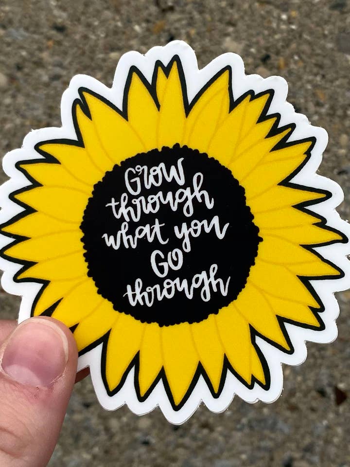 Vokse gennem det, du går igennem - Sticker for engroshandel hos Oakley Art Design