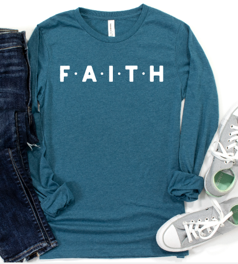 Tron Tron Graphic Wear - Vente T-shirt sérigraphié – femme - Tee à Manches Longues Faith #3183