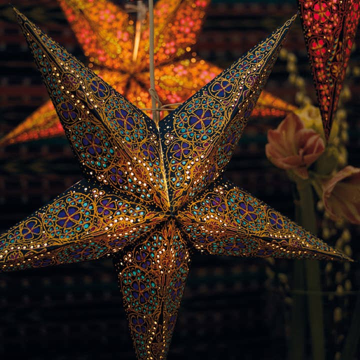 Artecnica - Wholesale Paper Lantern/Lamp - Kalea Blue Earth Friendly Starlightz
