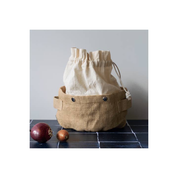 Pebbly France - Wholesale Food storage wrap/bag - Conservation Basket and Removable Bag in Organic Cotton3