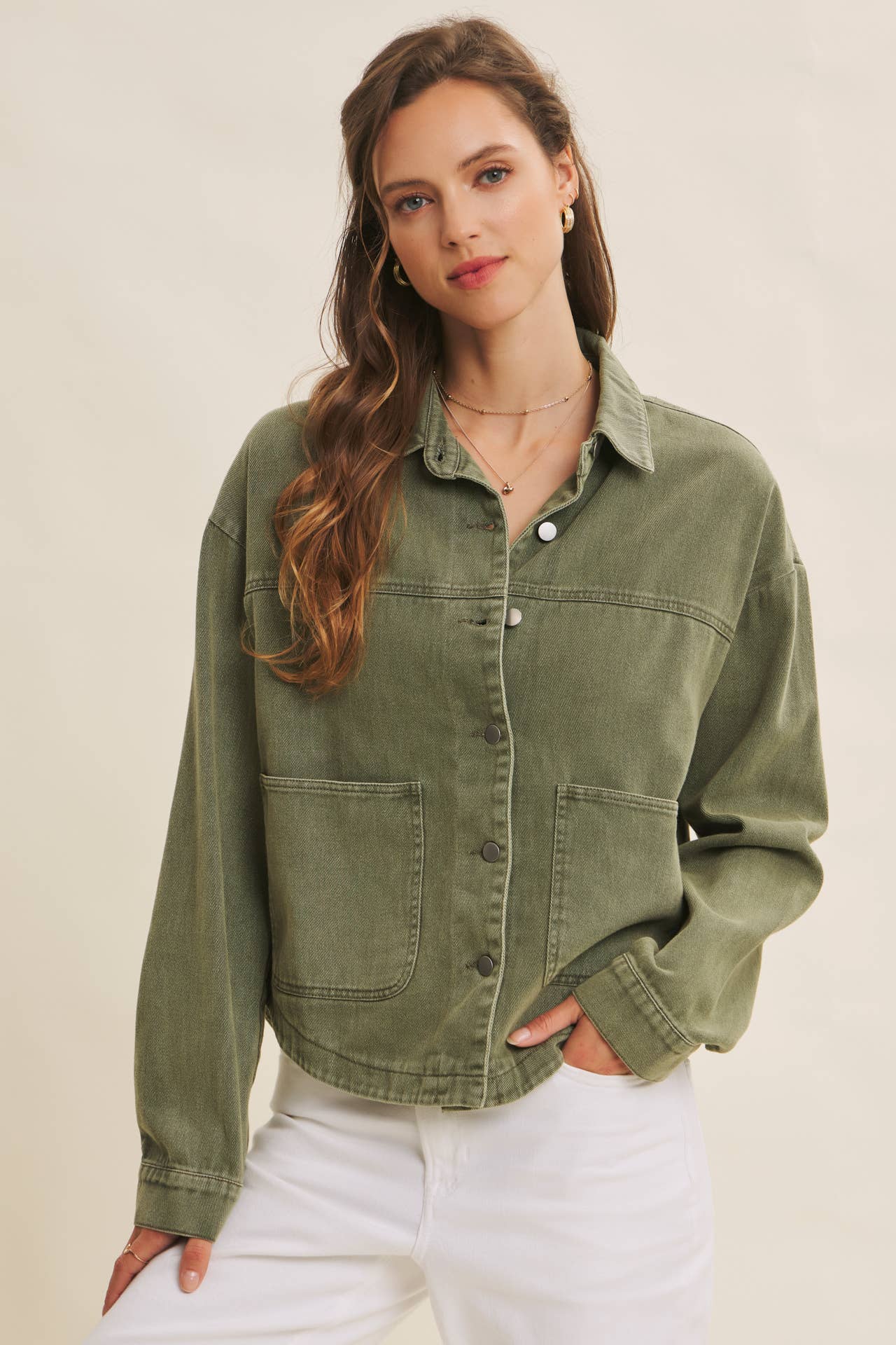 in february - Wholesale Jacket - Women's - ONE OF A KIND WASHED COTTON TWILL UTILITY OVERSIZED JACKET13