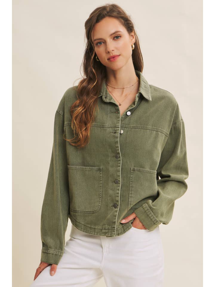 in february - Wholesale Jacket - Women's - ONE OF A KIND WASHED COTTON TWILL UTILITY OVERSIZED JACKET13