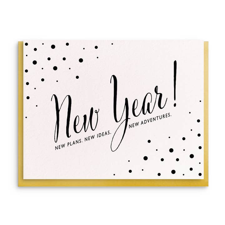 Dahlia Press - Wholesale New Year's Card - New Year Adventure - Letterpress New Years Card