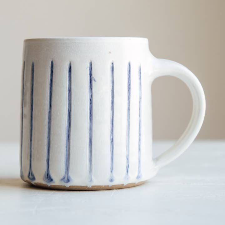 Fluted Mug - Two-Tone for wholesale by Diana Barns Pottery