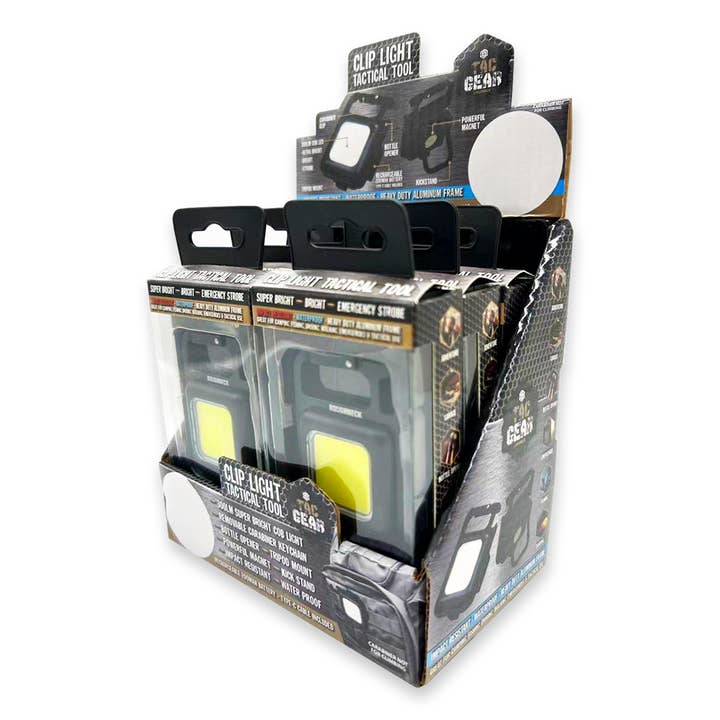 Novelty Brands - Wholesale Handheld Flashlight - Tac Gear Clip Light Tactical Multi Tool - 6/Display