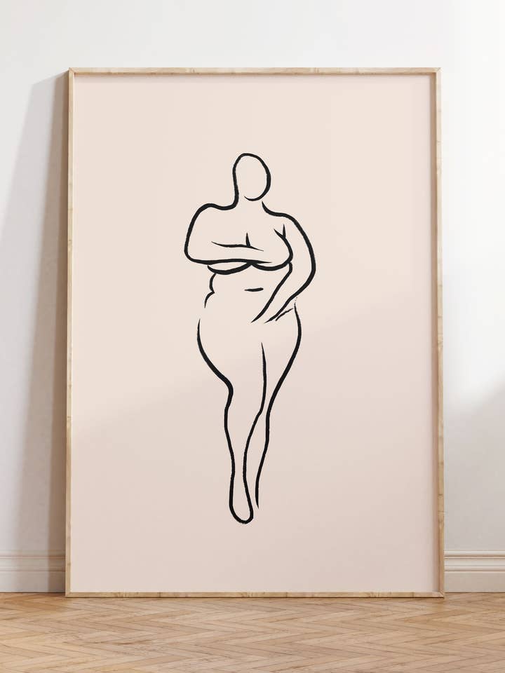 Impression d'art Body Line pour la vente par Illustrations Its Funny Howww Inc